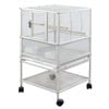Yes4pets Small Bird Transport Budgie Cage Parrot Aviary Carrier With Stand & Wheels