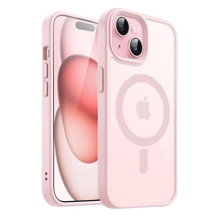 Case Clear Magnetic Shockproof Cover - For Apple iPhone 16 Pro Max (Pink)