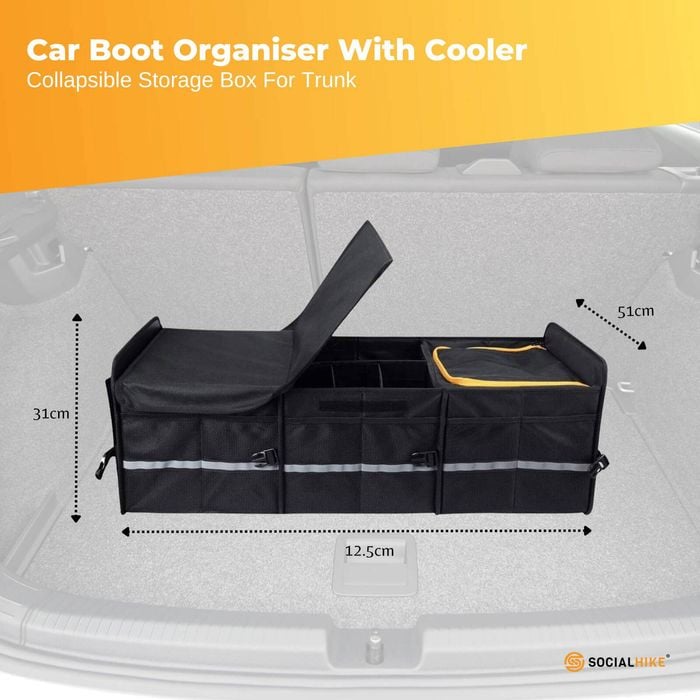 Car Boot Organiser With Cooler Collapsible Storage Box For Trunk Bunnings Australia