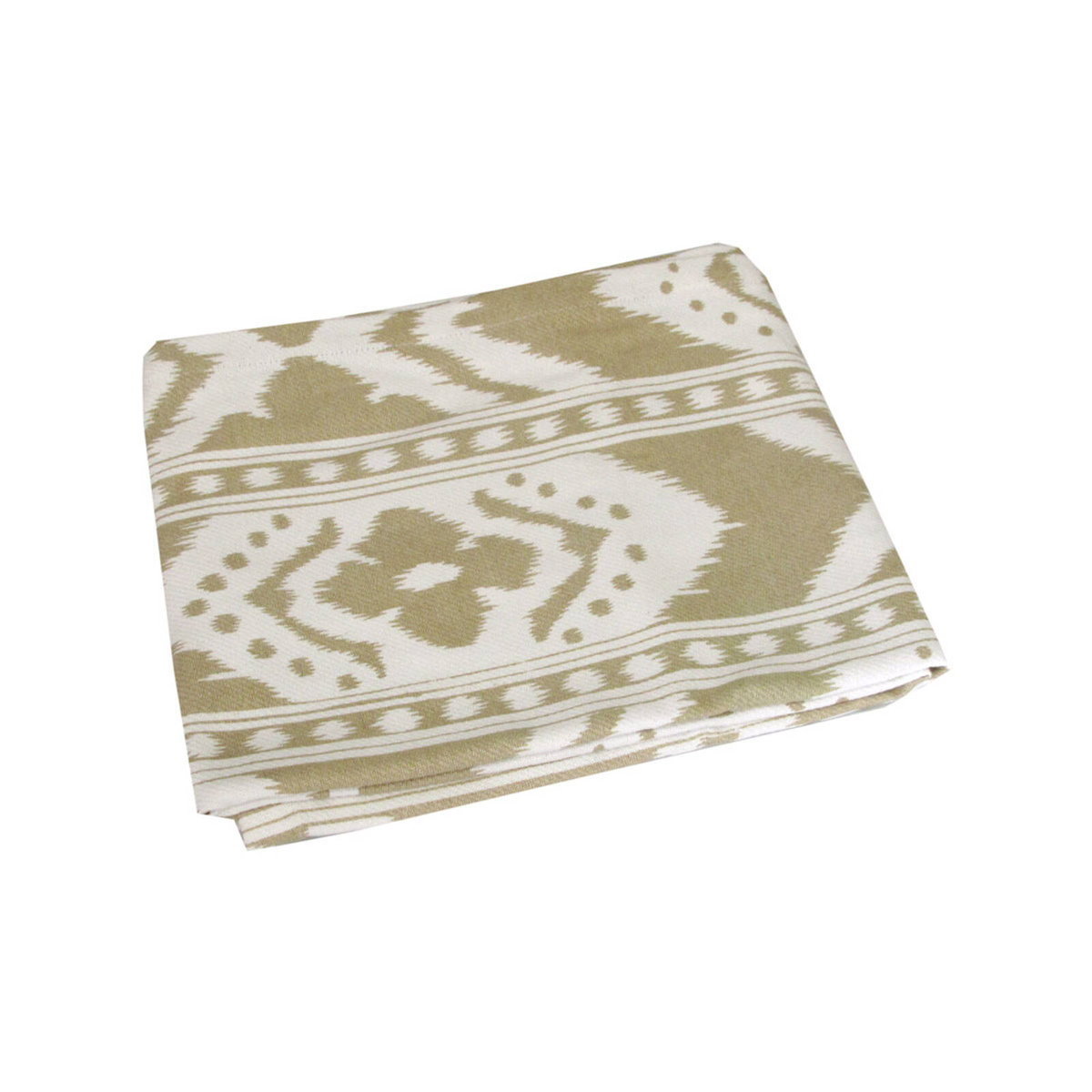 IDC Homewares Allambee Honey Taupe White Cotton Throw Rug 125 x 150cm ...