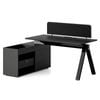 Modern Furniture Dolan Executive Workstation 1.4mx1.6mx.075m Left - Black