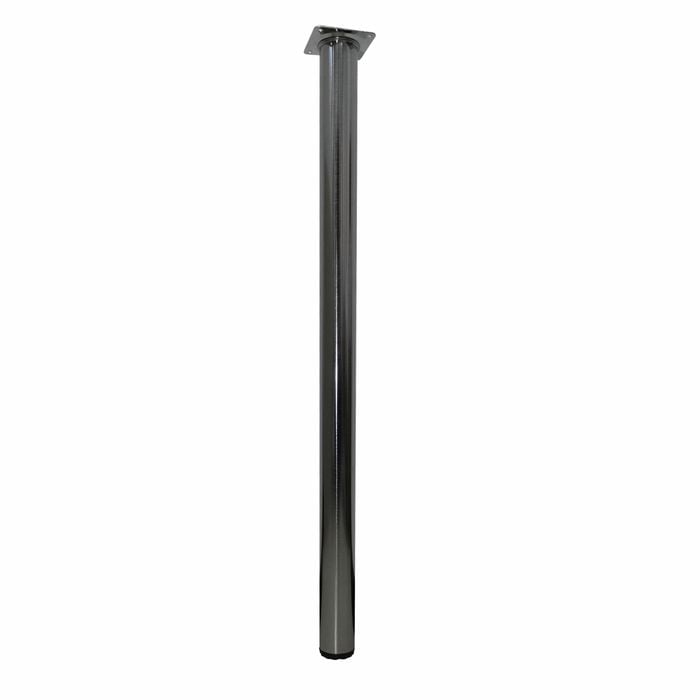 Adoored 40 x 710mm Brushed Nickel Adjustable Metal Furniture Leg