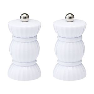 2pc Porto Bon-Bon Set Salt And Pepper Grinders Acrylic Serveware Vanilla 10cm
