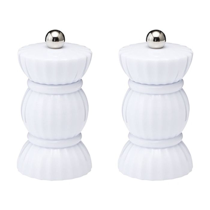 2pc Porto Bon-Bon Set Salt And Pepper Grinders Acrylic Serveware Vanilla 10cm