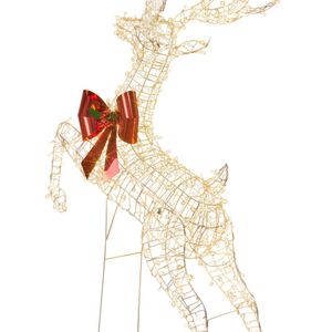 Christabelle 2m Large Light Up Reindeer Christmas Decoration, 800 Twinkle LED Lights, Indoor Outdoor Rearing Stag