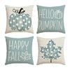 Catzon 4 Pcs Linen Throw Pillow Covers Autumn for Home