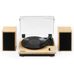 Crosley Brio Record Player Shelf System With Speakers - Natural