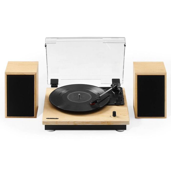 Crosley Brio Record Player Shelf System With Speakers - Natural