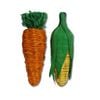 Rosewood 21cm Corn Leaf Play Veg Carrot & Corn Hamster/Rabbit Pet Toy Jumbo GRN