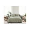 Ardor Boudoir Queen Bed Kiah Clipped Tufted Jacquard Quilt Cover Set Pale Olive