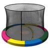 Kahuna 12ft Trampoline Pad And Net - Rainbow