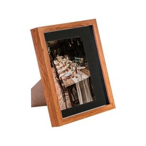 Nicola Spring Acrylic 3D Box Photo Frame with 5" x 7" Mount - 8" x 10"  - Dark Wood