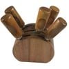Rubber Wood & Steel Cheese Knife Set