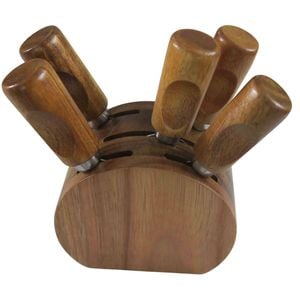 Rubber Wood & Steel Cheese Knife Set