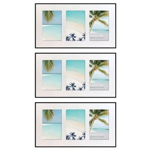 3PK Frankie & Me 3 Window Collage Picture Frame Home/Office Decor 37.5cm White