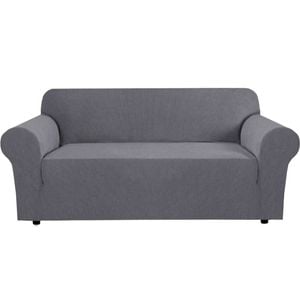 Smarcute 3 Seater High Stretch Jacquqard Textured Sofa Cover Grey