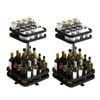 SOGA 2X 2 Tier Black Steel Square Rotating Kitchen Countertop Organiser Shelf