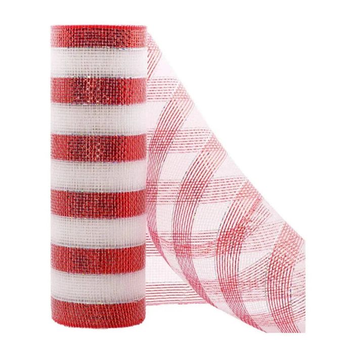 10-Yard Metallic Christmas Mesh Ribbon
