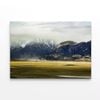 Field with Mountains, Clouds  Print 100% Australian Made 120 x 90cm  (Stretched)