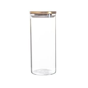 Argon Tableware Glass Storage Jar with Metal Lid - 1.5 Litre