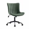 Familand Office Chair Desk Chairs Faux Leather With Rocking Function & 360°swivel In Green