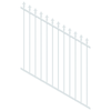 ProtectorAl 0350-1200W x 1200H Pearl White Spear Top Pool Fence Panel Raked 16-30º