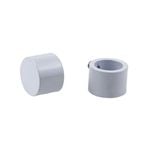 Pillar 32mm White Cap Curtain Rod Finial - 2 Pack