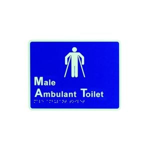 Lockwood Braille Signage Male Toilet BRS1707M
