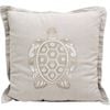 LVD Natural Stone Washed Chambray Cotton Cushion 46x46cm Beach Turtle