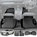 3D All-Weather TPE Floor Mats for Mazda CX-8 CX8 2018-2024 Customized Floor Liners Full Set Carpet