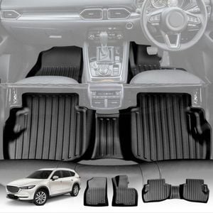 3D All-Weather TPE Floor Mats for Mazda CX-8 CX8 2018-2024 Customized Floor Liners Full Set Carpet