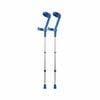 Forearm Crutches with Safety Cuff & Hinge - Adjustable Mobility Aid - Blue