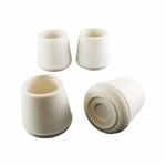 Surface Gard 38mm White Round External Rubber Chair Tips - 4 Pack