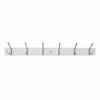Adoored 6 Double Satin Chrome Hook White Board Deco Hook Rack
