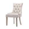 Artiss Cayes Set of 2 Cream Beige Fabric French Provincial Dining Chairs