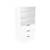Lugna 1536 x 750 x 580mm White 3 Shelf 3 Drawer Storage Cabinet