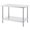 Vevor 762x1219x864mm Stainless Steel Work Table Silver for Restaurant Home Hotel