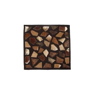 Multi-Purpose Animal Hide Stone Patch Brown with Woollen Fleece Reverse