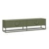 Braxton 180cm Olive Green Ripple Slatted TV Entertainment Unit