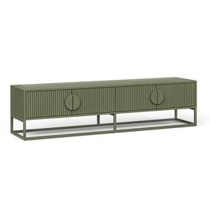 Braxton 180cm Olive Green Ripple Slatted TV Entertainment Unit