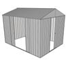 Build-a-Shed 2.3 x 3.0 x 2.3m Front Gable Single Sliding and Double Sliding Door Shed - Zinc