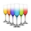 LAV Fame Glass Champagne Flutes - 215ml - Full Colour - Pack of 6
