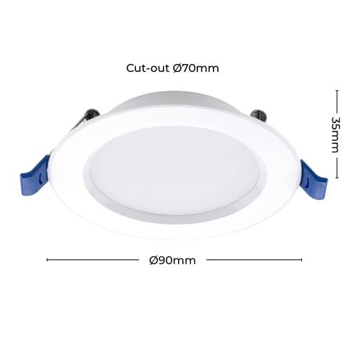 DETA X8 Metal 70mm MultiPower Tri-Colour Dimmable LED Downlight ...