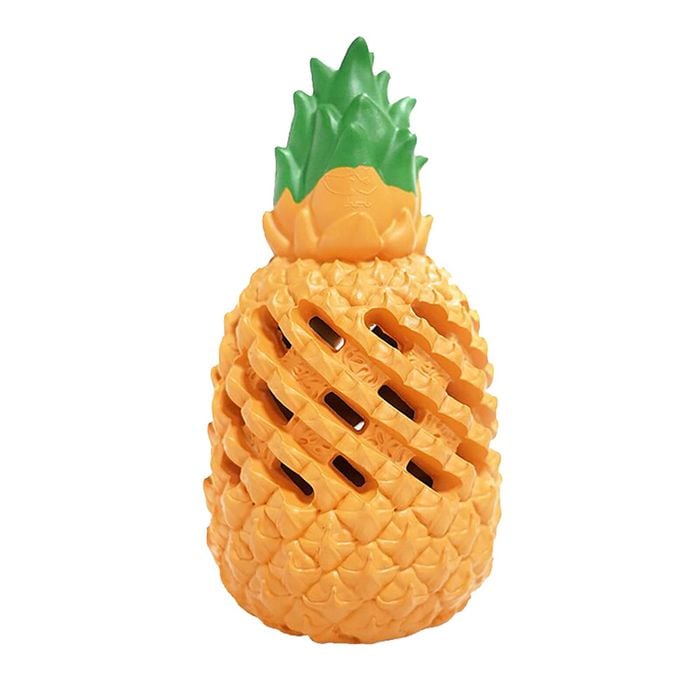 Petopia Ultra Tough 18cm Rubber Pawsome Pineapple Dog Toy Large - Orange