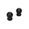Pillar 16mm Black Ball Curtain Rod Finials