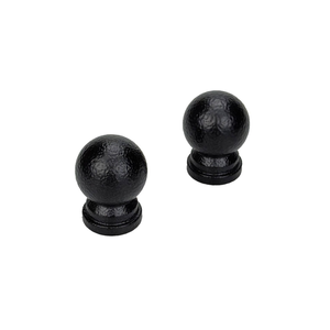 Pillar 16mm Black Ball Curtain Rod Finials