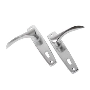 Adoored Door Furn Lock Lever Satin Card