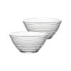 LAV LAV Derin Glass Salad Bowls - Single Mixing Bowl / Serving Bowl for Pasta / Popcorn - 23cm - Pack of 2
