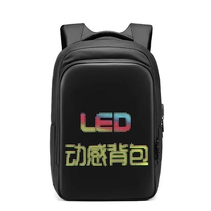 Led Display Laptop Backpack Black