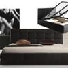 Istyle Milan King Gas Lift Ottoman Storage Bed Frame Pu Leather Black